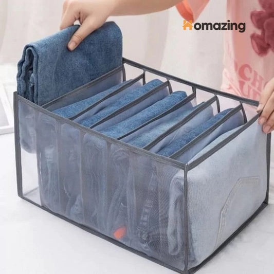 7 Compartments Pants Shirts Storage Clothes Box