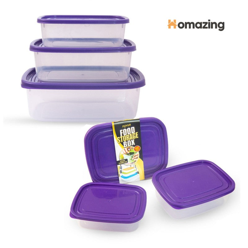 Airtight Food Storage Box With Lid Pack Of 3