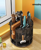 Rotatable Cutlery Utensil Rack With Knife Holder