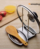 Lid And Spoon Stand Holder Stainless Steel