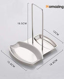 Lid And Spoon Stand Holder Stainless Steel