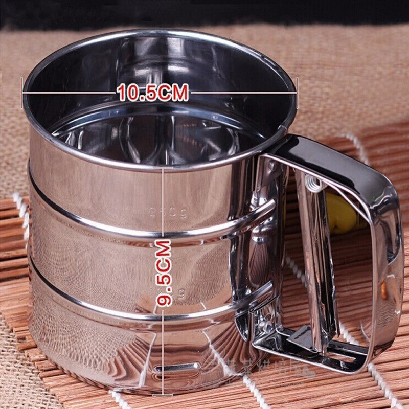 Flour Filter Stainless Steel - With handle & Smooth Filter