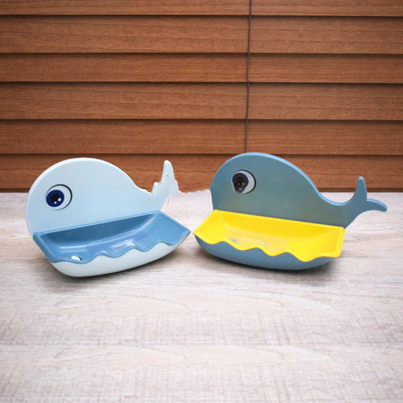 Little Whale Shapes Soap Dish Wall Mounted