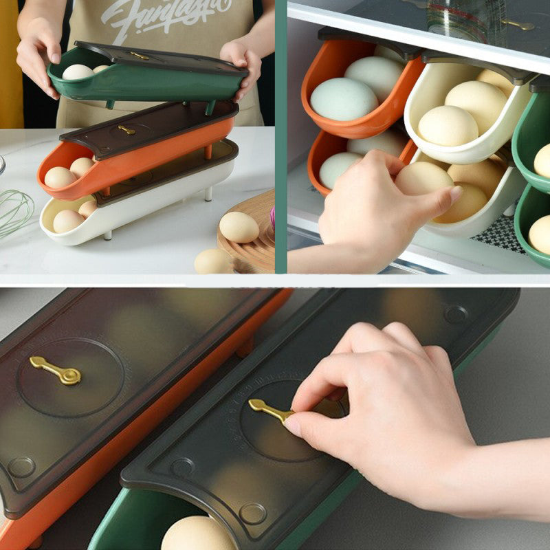 Refrigerator Rolling Egg Storage Box