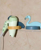 Adhesive Hair Dryer Holder Flamingo Shape