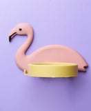 Adhesive Hair Dryer Holder Flamingo Shape