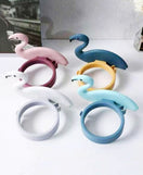 Adhesive Hair Dryer Holder Flamingo Shape