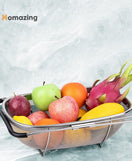 Over The Sink Colander Strainer Basket Stainless Steel