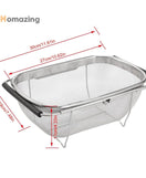 Over The Sink Colander Strainer Basket Stainless Steel