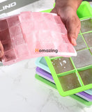 Silicone Ice Cube Tray With Cover Lid