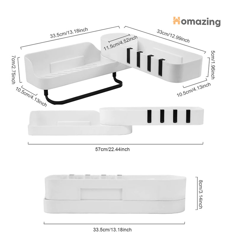 Bathroom Shelf Organizer Rotatable