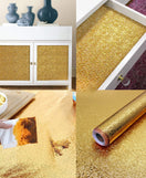 Oil Proof Aluminium Adhesive Sheet Stove Top - Golden - 60 x 200 cm