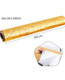 Oil Proof Aluminium Adhesive Sheet Stove Top - Golden - 60 x 200 cm