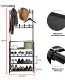 Multifunctional 4 Layers Shoe & Coat Rack