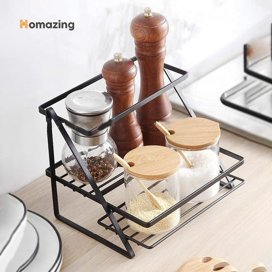 2 Tier Spice Rack Shelf Kitchen