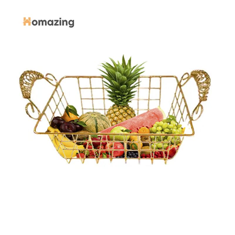 Iron Storage Basket Gold