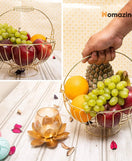 Fruit Basket Round Gold