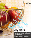 Fruit Basket Round Gold