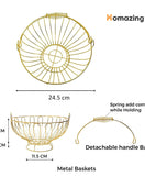 Fruit Basket Round Gold