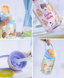 Cute Portable Water Bottle With Straw