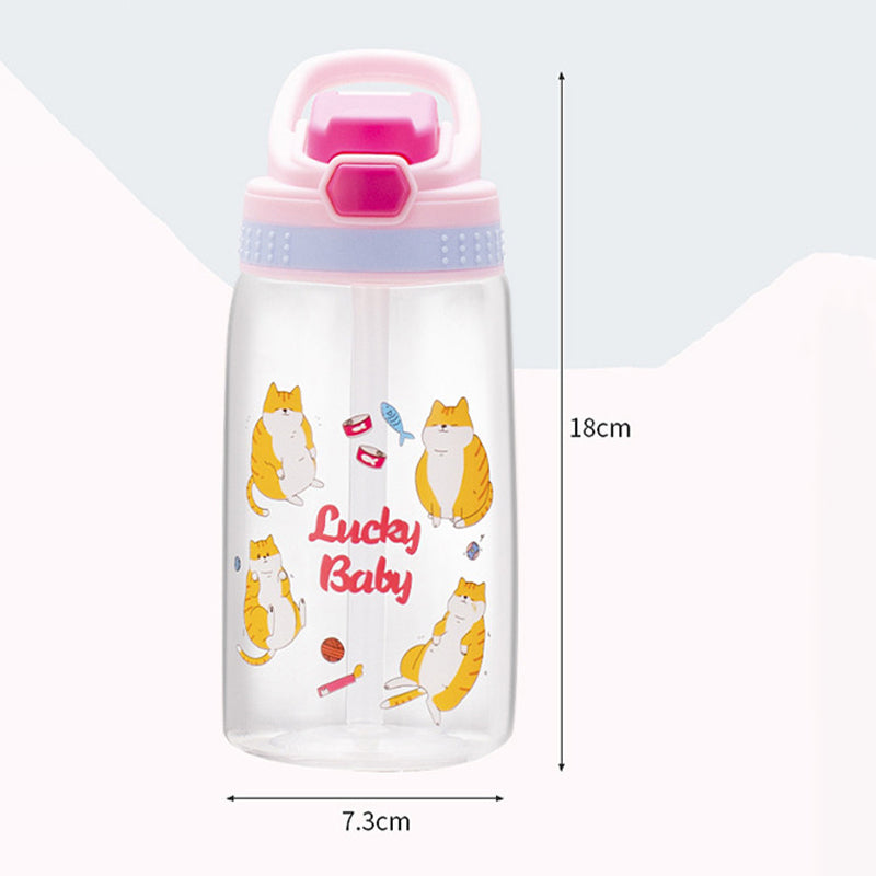 Cute Portable Water Bottle With Straw