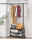 Multifunctional Coat & Shoe Rack With Wheels