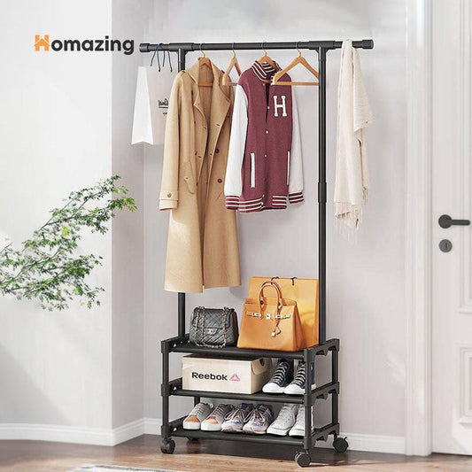 Multifunctional Coat & Shoe Rack With Wheels