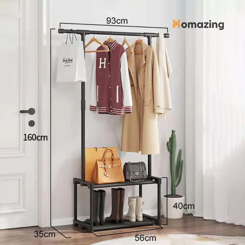 Multifunctional Coat & Shoe Rack With Wheels