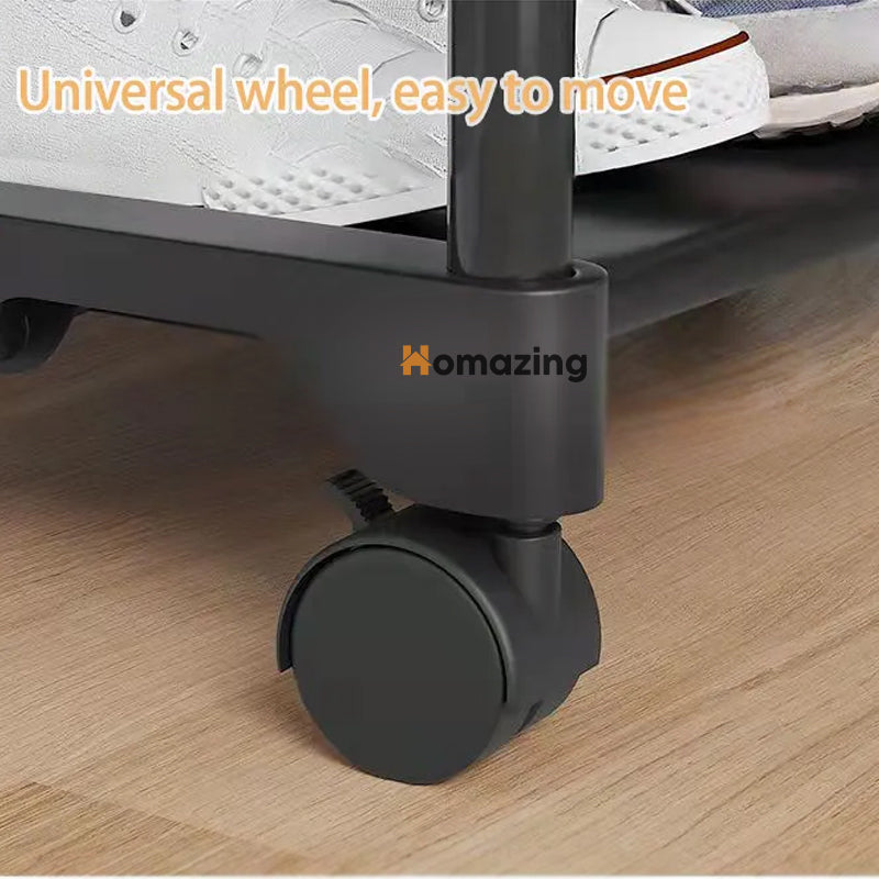 Multifunctional Coat & Shoe Rack With Wheels