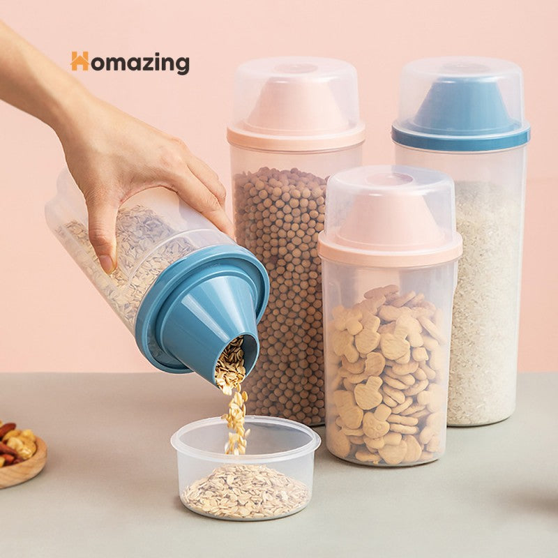 Grain Cereal Storage Jar With Cup