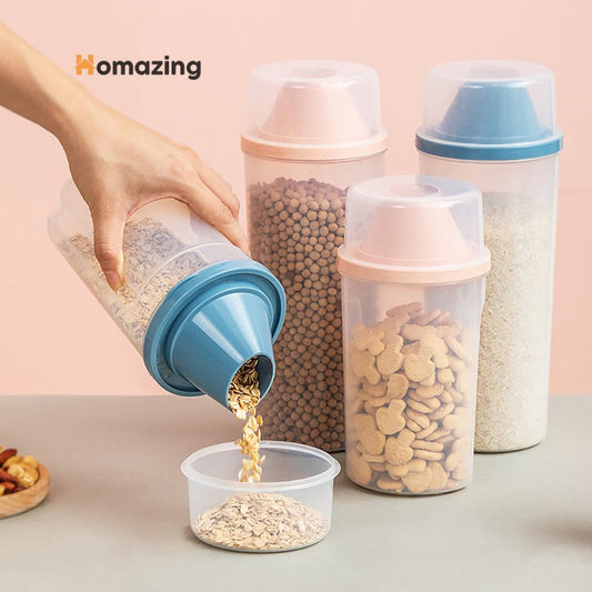 Grain Cereal Storage Jar With Cup