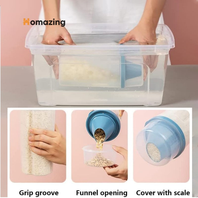 Grain Cereal Storage Jar With Cup