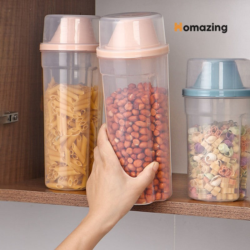 Grain Cereal Storage Jar With Cup