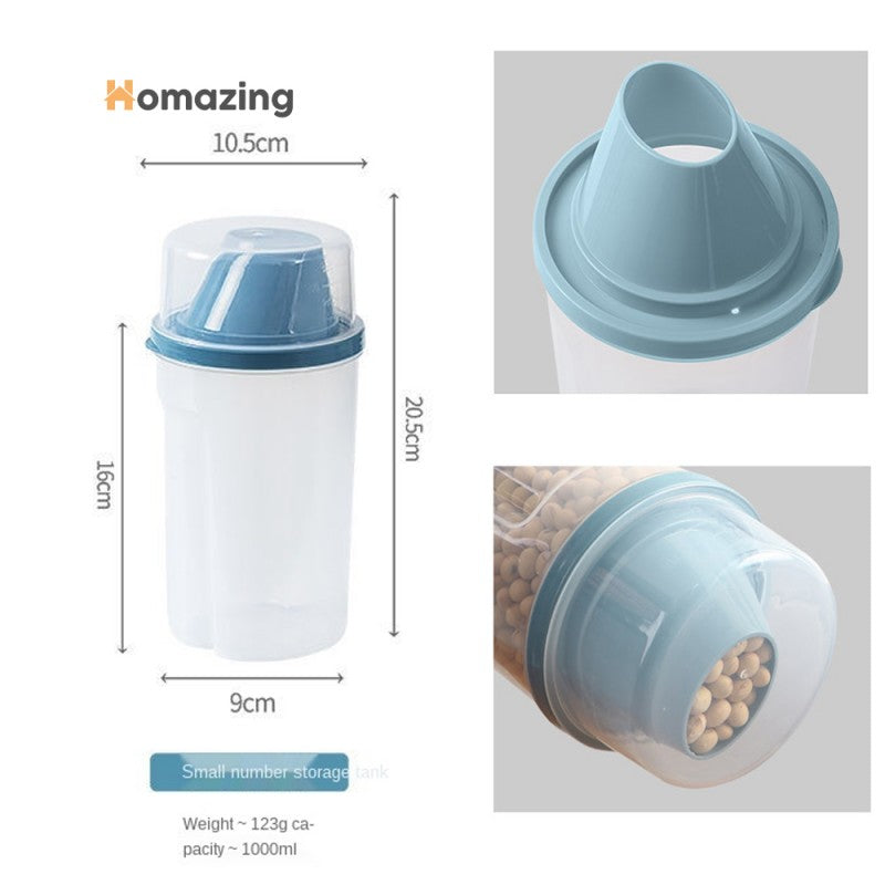 Grain Cereal Storage Jar With Cup