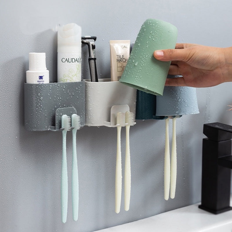 Toothpaste & Brush Holder Wall Mounted