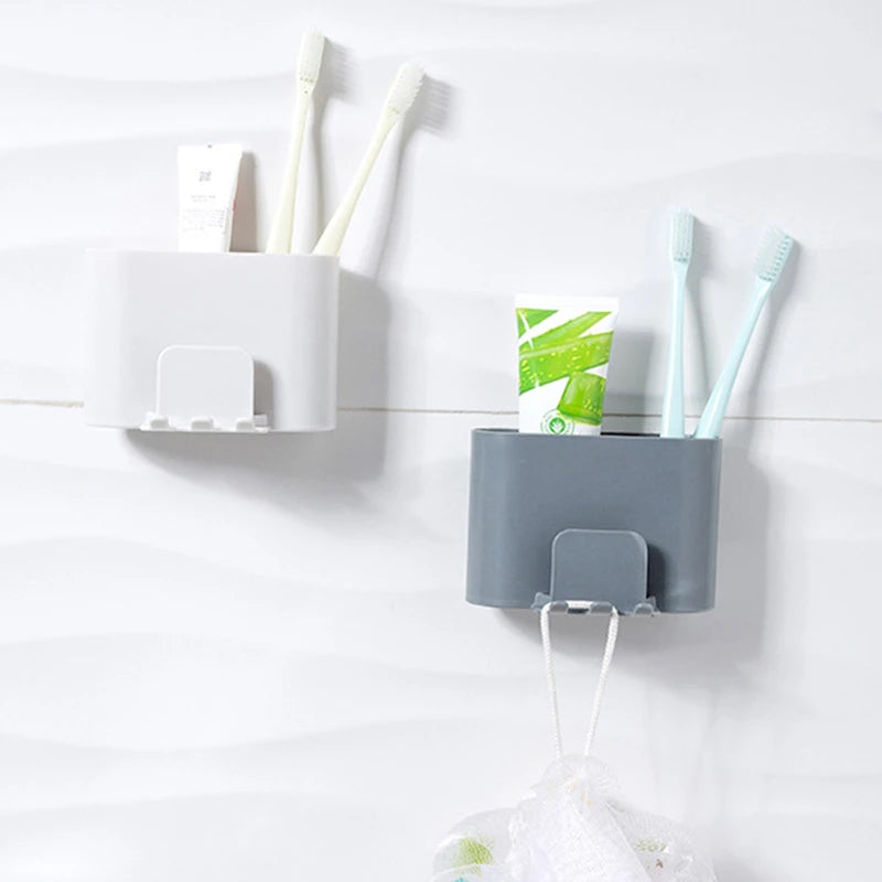 Toothpaste & Brush Holder Wall Mounted