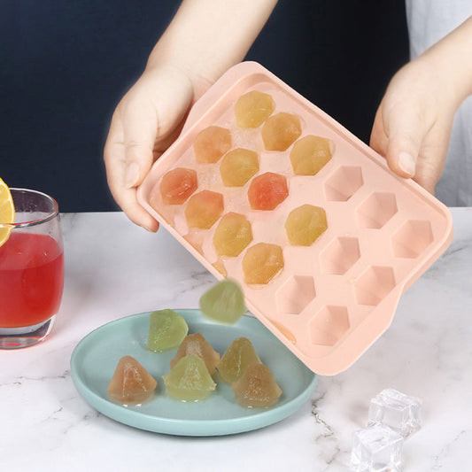 Silicone Diamond Ice Tray With Lid