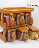 Master Chef Spice Rack With 6 Jars Set