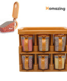 Master Chef Spice Rack With 6 Jars Set