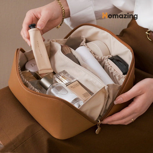 Portable Makeup Leather Bag