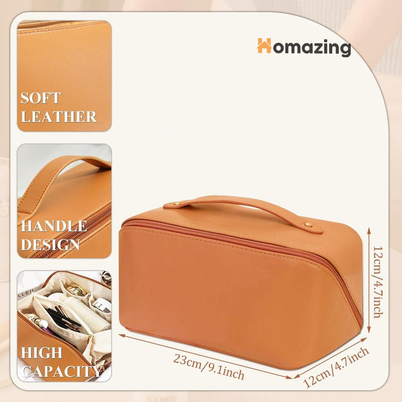 Portable Makeup Leather Bag