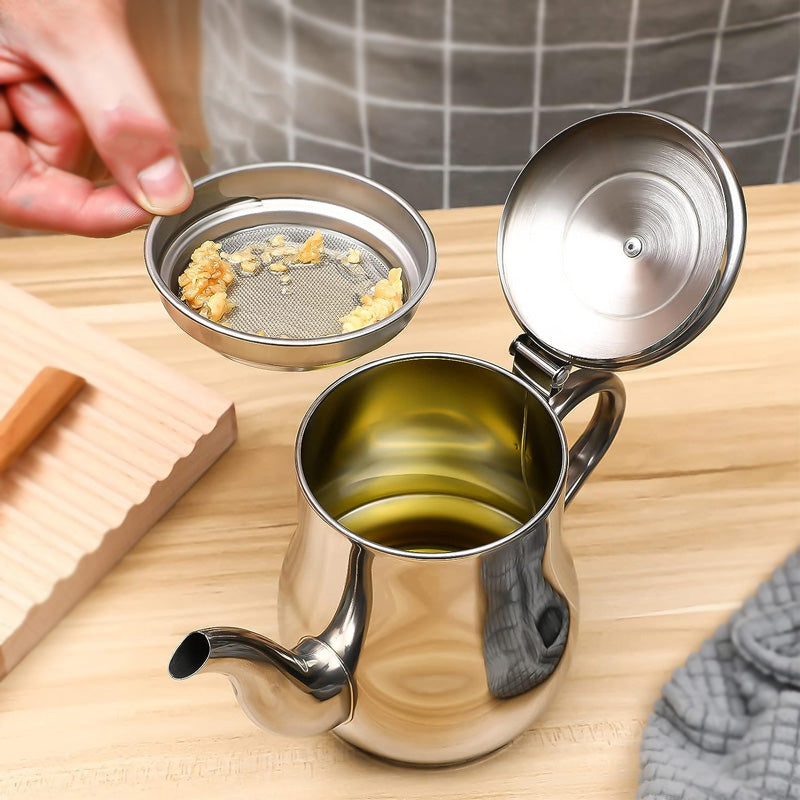 Fryer Oil Filter Jug Stainless Steel