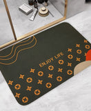 Printed Bath Mat Water Absorbent Non-Slip-E