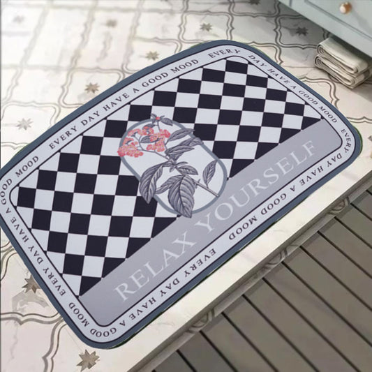 Printed Bath Mat Water Absorbent Non-Slip-G