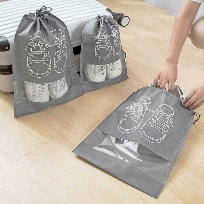 Portable Shoe Organizer Drawstring Bag