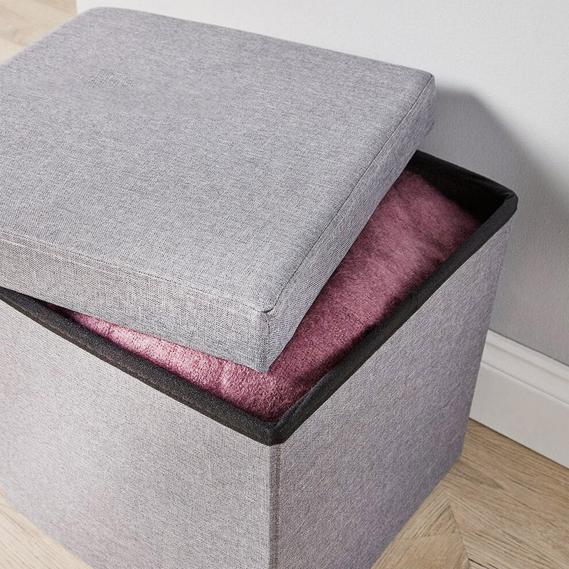 Foldable Storage Box Organizer With Stool