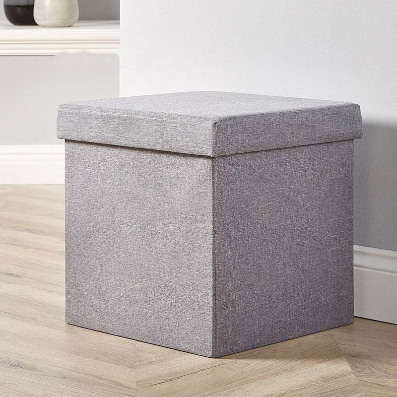 Foldable Storage Box Organizer With Stool