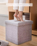 Foldable Storage Box Organizer With Stool