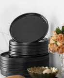 Stoneware Dinner Set Black (18 Pcs Set)