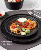 Stoneware Dinner Set Black (18 Pcs Set)